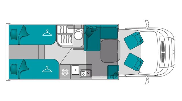 Classic Class B - 4 berth - Twin beds