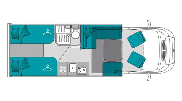 Classic Class B - 5 berth - Twin beds