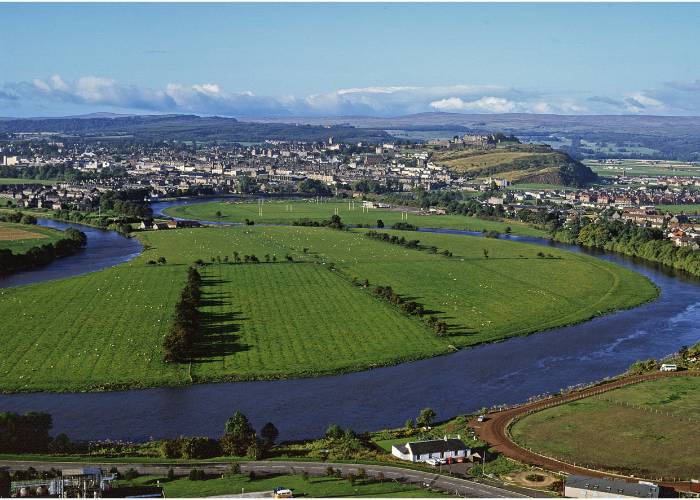 Vue sur la river forth à Stirling en Écosse