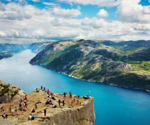 falaise de Preikestolen Norvège