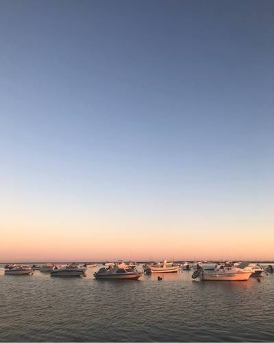 Coucher du soleil à Faro au Portugal