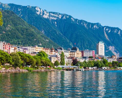 Montreux au bord du lac Léman en Suisse